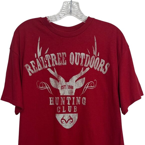 Realtree Outdoors Hunting Club Tshirt Mens Large Red  Delta Pro New - Picture 3 of 13